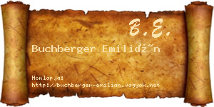 Buchberger Emilián névjegykártya